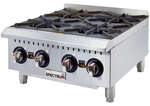 Winco NGHP-4, 24-Inch 4-Burner Spectrum Gas Hot Plate, NSF-4, ETL, cETLus