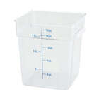 PCSC-18C, 18-Quart Clear Square Polycarbonate Food Storage Container, NSF