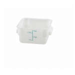 PESC-2, 2-Quart White Square Polyethylene Food Storage Containers, NSF