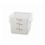 PESC-6, 6-Quart White Square Polyethylene Food Storage Container, NSF