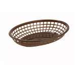 PFB-10B, 9.5x5x2-Inch Brown Oval Plastic Fast Food Basket, 1 Dozen