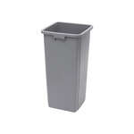 PTCS-23G, 23 Gallon Gray Tall Square Plastic Trash Can