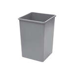 PTCS-35G, 35 Gallon Gray Square Plastic Trash Can