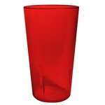 PTP-12R, 12-Ounce Red Pebbled Plastic Tumblers, 1 Dozen