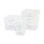 PTSC-18, 18-Quart Polypropylene Square Storage Container, Translucent