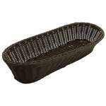 Winco PWBK-156V, 15-Inch Oval Polypropylene Woven Baskets, Black, 6-Piece Pack (Discontinued)