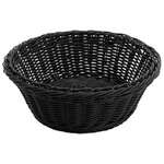 PWBK-88R, 8.25-Inch Round Polypropylene Woven Baskets, Black, 12-Piece Pack (Discontinued)
