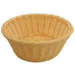 Winco PWBN-88R, 8.25-Inch Round Polypropylene Woven Baskets, Natural, 12-Piece Pack (Discontinued) (Discontinued)