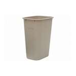 PWR-41BE, 41 Quart Beige Tall Plastic Rectangular Waste Basket