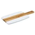 SBMW-156, 15.75x6-Inch Marble and Wood Serving Board
