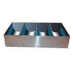 SCB-4, 4-Compartment Cutlery Bin, Stainless Steel