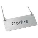 SGN-203, Stainless Steel Chain Sign "Coffee"