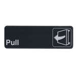 SGN-302, 9x3-inch 'Pull' Black Information Sign