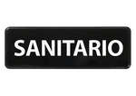 SGN-367 9x3-inch 'Sanitize' Black Information Sign, Spanish