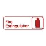 SGN-382W, 9x3-inch 'Fire Extinguisher' White Information Sign