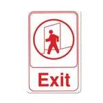 SGN-681W, 6x9-inch 'Exit' White Information Sign