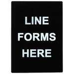 SGN-803, 11.8x8.4-inch "Line Forms Here" Information Sign