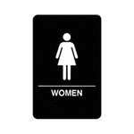 SGNB-606, 6x9-inch 'Women' Braille Information Sign