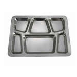 SMT-2, 15.8x11.7x08-Inch Stainless Steel Mess Tray with 6 Compartments, Style B