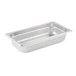 Winco SPJP-302, 2.5-Inch Deep One-Third Size Anti-Jamming Steam Table Pan, NSF