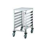 SRK-12, 12-Tier Stainless Steel End-Load Steam Table Pan/Food Pan Rack with Brakes