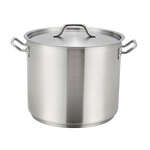 SST-60, 60-Quart 14.125-Inch High 17.6-Inch Diameter Stainless Steel Stock Pot with Cover, NSF