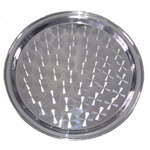 STRS-16, 16-Inch Round Swirl Service Tray, Stainless Steel
