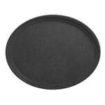 TFG-16K, 16-Inch Round Non-Slip Fiberglass Tray, Black