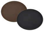 TFG-2622K, 26x22-Inch Oval Non-Slip Fiberglass Tray, Black