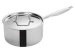 TGAP-5, 4.5-Quart Tri-Ply Stainless Steel Sauce Pan w/Lid, NSF