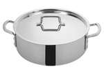 TGBZ-12, 12-Quart Tri-Ply Stainless Steel Brazier w/Lid, 2 Handles, NSF