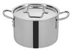 TGSP-6, 6-Quart Tri-Ply Stainless Steel Stock Pot w/Lid, NSF