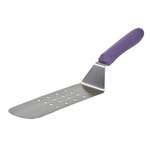 TWP-91P, 8.25x2.08-Inch Stainless Steel Blade, Perforated Flexible Turner with Offset, Purple Handle