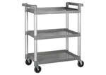 Winco UC-2415G, 32 x 16.12 x 36.75- Inch Utility Cart, 3 Tiers, Gray
