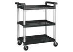 Winco UC-2415K, 32 x 16.12 x 36.75- Inch Utility Cart, 3 Tiers, Black