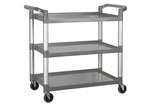 Winco UC-3019G, 40.75 x 19.5 x 37-3/8-Inch Utility Cart, 3 Tiers, Gray