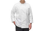 Winco UNF-6WS White Men's Tapered Fit Chef Jacket, S, EA