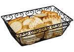 WBKG-9, Black Rectangular Metal Wire Bread and Fruit Basket