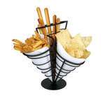 Winco WBKH-10, 3-Cone Black Wire French Fries Basket (Discontinued)