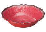 Winco WDM001-506, 7.5-Inch Dia 0.8 Qt. Ardesia Lusia Melamine Hammered Bowl, Red, 24/CS (Discontinued)