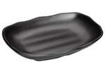 Winco WDM018-303, 10 x 6.12-Inch Ardesia Hiroto Rectangular Hammered Melamine Plate, Black, 24/CS (Discontinued)
