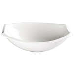 Winco WDP006-205, 11-inch Length 14 Oz Ardesia Bergomi Porcelain Oval Bowl, Creamy White, 12/CS (Discontinued)