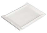 Winco WDP017-112, 11.8 x 8-Inch Ardesia Tallaro Porcelain Rectangular Platter, Bright White, 12/CS (Discontinued)