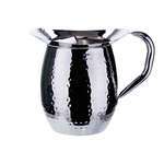 WPB-2CH, 2-Quart Hammered Bell Pitcher with Ice Catcher, Stainless Steel