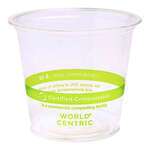 World Centric CP-CS-6, 6 Oz Clear PLA Cold Cups, 2000/CS