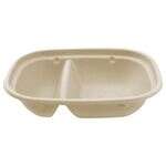 World Centric CT-SC-24D, 24 Oz Compostable 2-Compartment Fiber Boxes, 400/CS