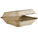 World Centric TO-SC-U9H, 9x9x3-inch Beige Fiber Clamshells Containers, 300/CS