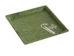 Yanco BA-110 10x10-Inch Bamboo Style Melamine Square Plate, 24/CS