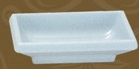 Yanco ВЅ-1901 3.75x2.5-Inch Bay Shell Melamine Rectangular Light Blue Sauce Dish, 48/CS (Discontinued)