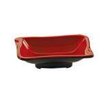 Yanco CR-0002 3 Oz Black&Red Melamine Sauce Dish, 72/CS